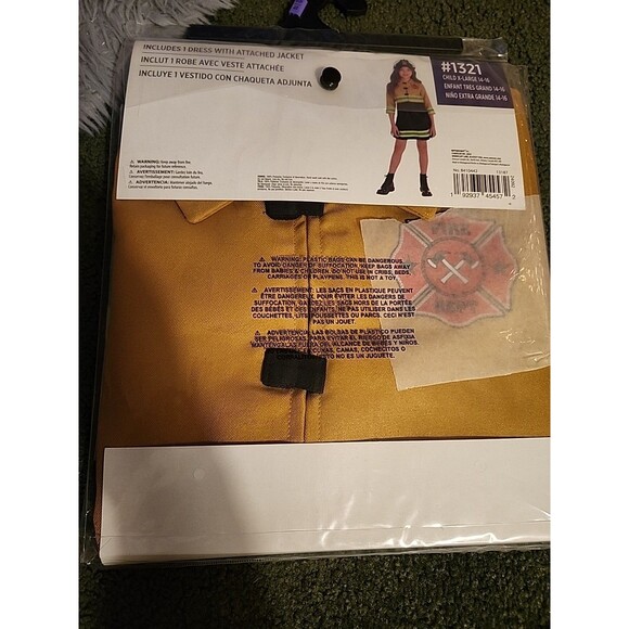 New Firefighter Girl Black Suit Yourself Fancy Dress Up Halloween Child Costume - Picture 3 of 5